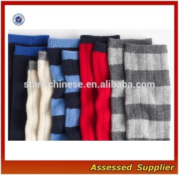 Wholesale Striped Cashmere Men Dress Socks/Custom Made Funky Men's Cashmere Striped Dress Socks Shell-DS01