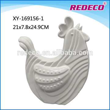 Modern outdoor ceramic rooster statue
