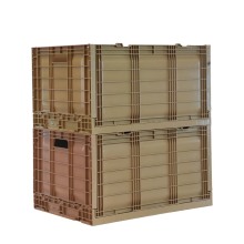 Factory Stackable Bin 600x430x330mm - Plastic Storage Box with Lid for Transport and Moving