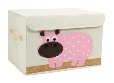 Non-Woven Animal Fabric Storage Box with Lid