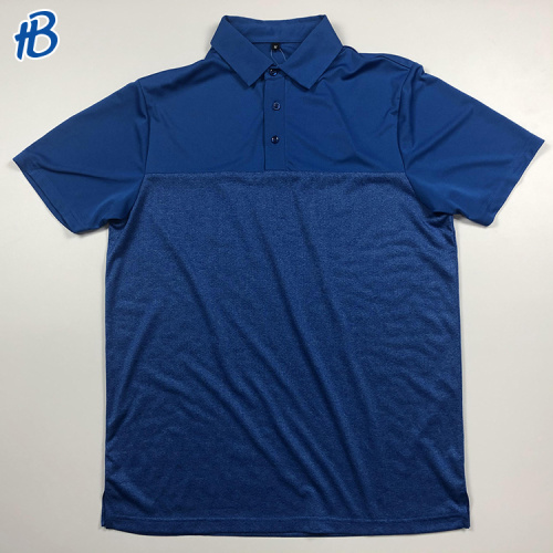 mens custom work athletic blue splicing polo