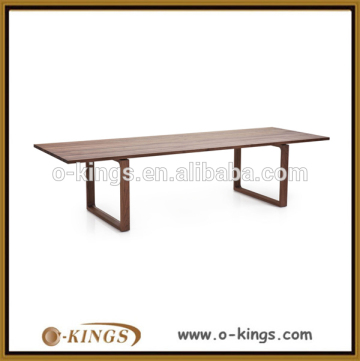 Long restaurant wooden table 12 people seater