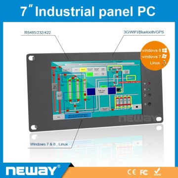 Industrial rugged metal frame panel PC dual core intel