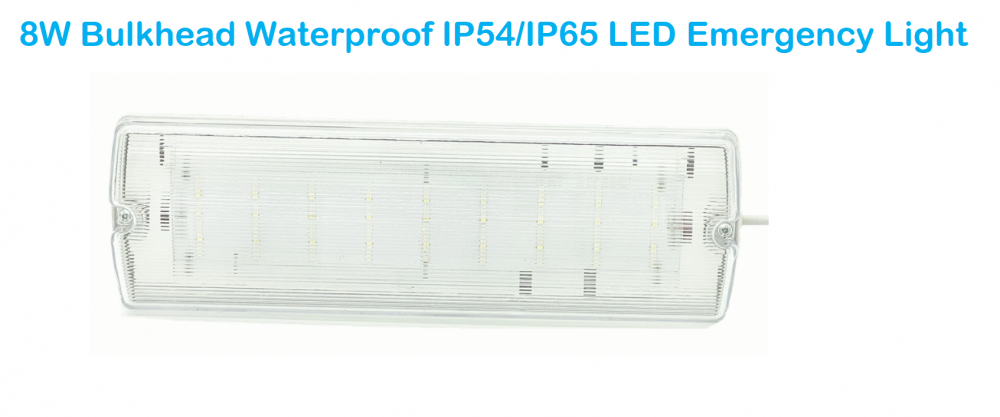 Cloison LED étanche IP54/IP65 Éclairage de secours LED