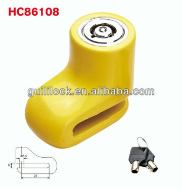 HC86108colorful motorcycle lock, two-wheel lock, disc brake lock