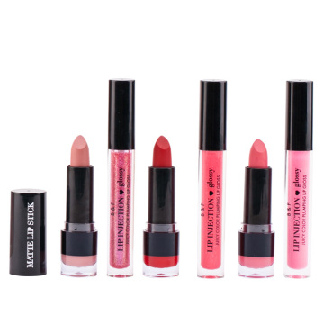 Rossetto Lipgloss con etichetta privata a doppia porta, confezione da 6