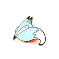 Kartun logam adat Anime Fox Lapel Pin