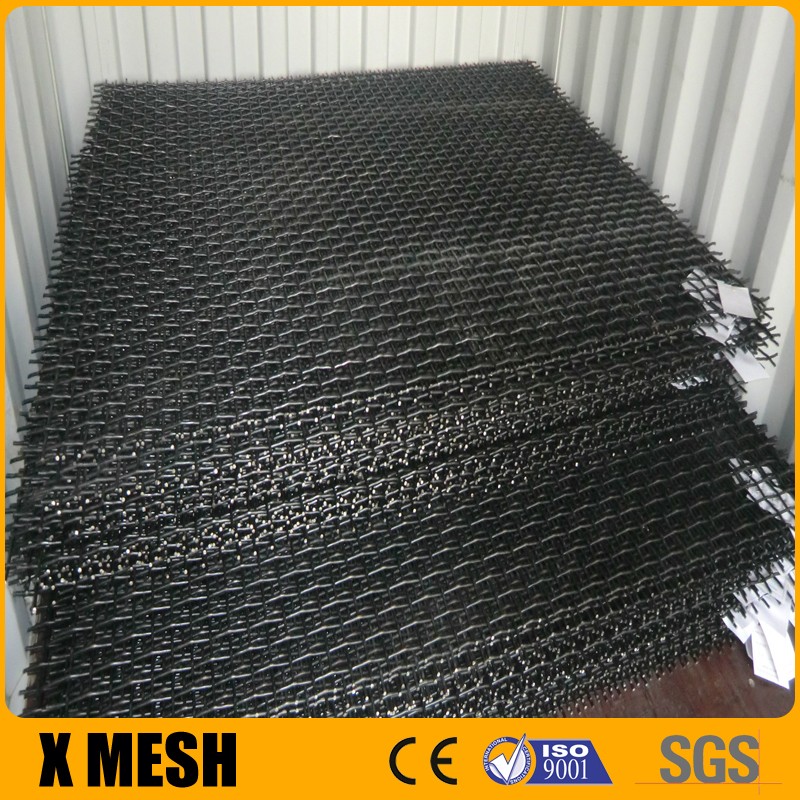 standard size galvanized heavy duty crimped wire mesh for mining screen