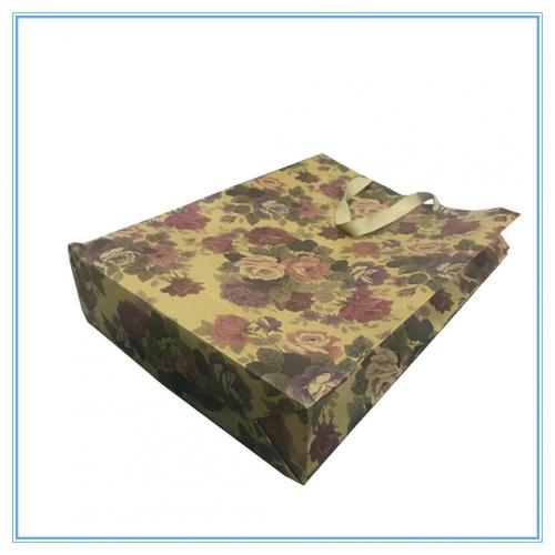 Kraft paper gift shopping bag for flower