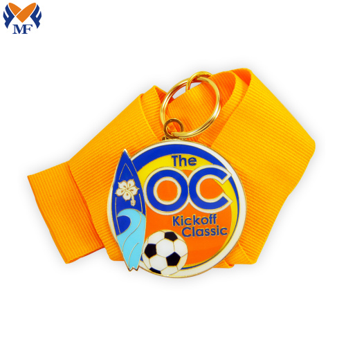 Gepersonaliseerde logo bulk aangepaste metalen voetbalmedaille