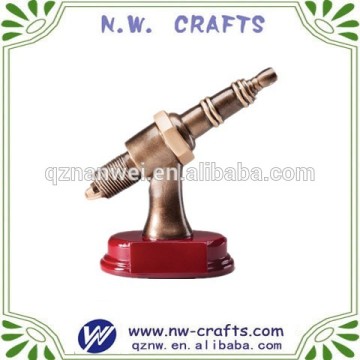 Resin spark plug car racing trophy