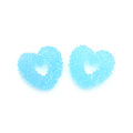 Supply 100pcs Heart Shaped Resin Charms Flat Back Keychain Decor Bracelet Necklace Decoration Beads Slime