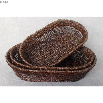 Iron wire with rattan bakset