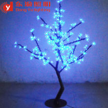 mini size blue light cherry blossom decorative table top tree