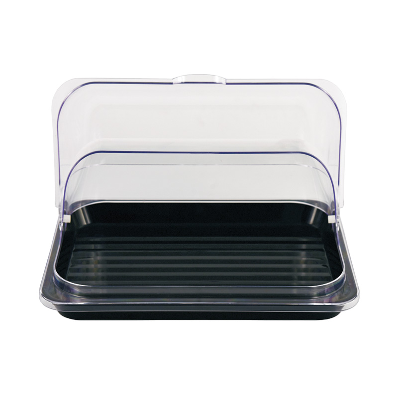 Deep Black Tray 45x35cm Polycarbonate Clear Tray 14x18 Inch Plastic Rectangular White Tray