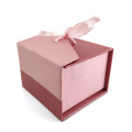 결혼식 호의 반지 상자 마그네틱 클로저 핑크 미니 선물 상자