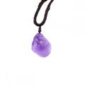 Natural Stone Amethyst Raw Crystal & Gemstone Pendant (20-30mm) Necklace Adjustable