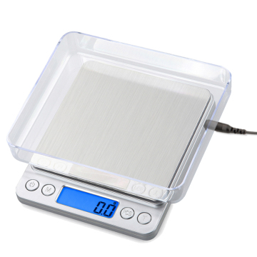 Mini Electronic Kitchen Scale 0.1g - Dual Tray Food Diet Scale for Cooking Baking