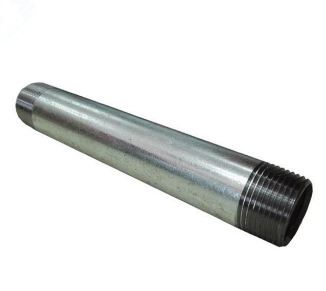 BS 21 NPT Threaded Hot Dipped Galvanized Steel Pipe Nipple