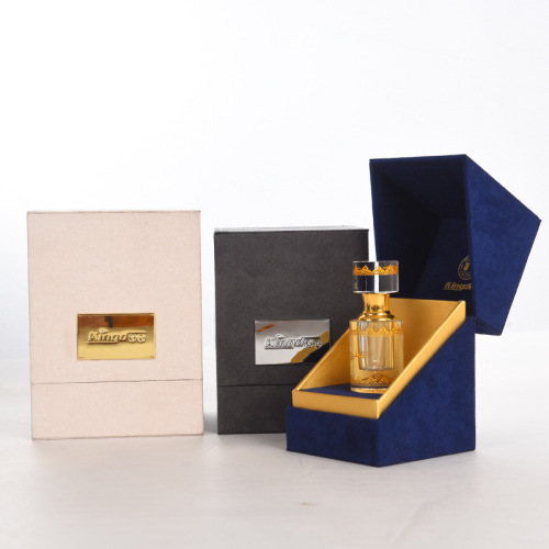 Caja de perfume de color marina de clase alta