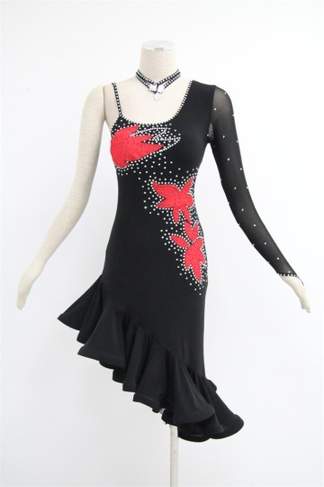 Black ballroom latin dresses