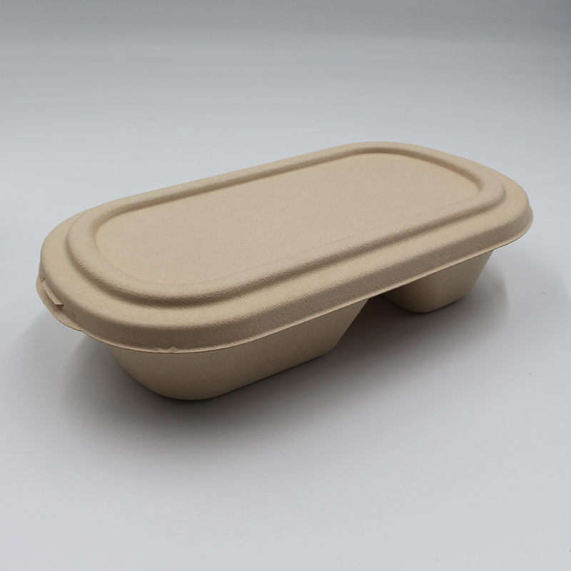 Biodegradable Disposable Bamboo Pulp Take Away Packing Box Food Packing Bowl