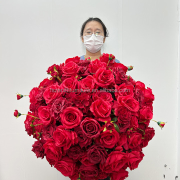 Customize Red Wedding Decoration Rose Ball Centerpieces Table Flowers Wholesale