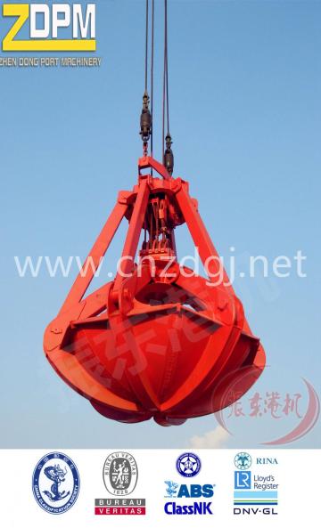 Four rope Mechanical orange peel grab