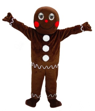 2016 new arrival adult Christmas gingerbread man mascot costume