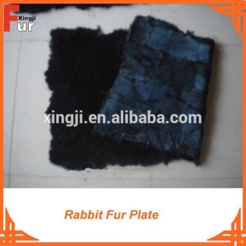 Top Quality Dyed Black Dyed rabbit fur plate