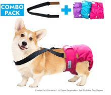 Washable Female Dog Diaper Suspenders