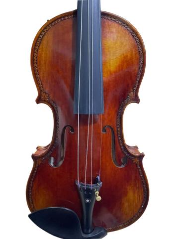 Special Designed Nice Flamed Carved Purfling Red Brown 4/4 Handmade Violin