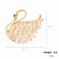 Sanko Strass Swan Pearl Designer Broche Pins