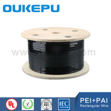 Enameled aluminium/copper flat magnet wire