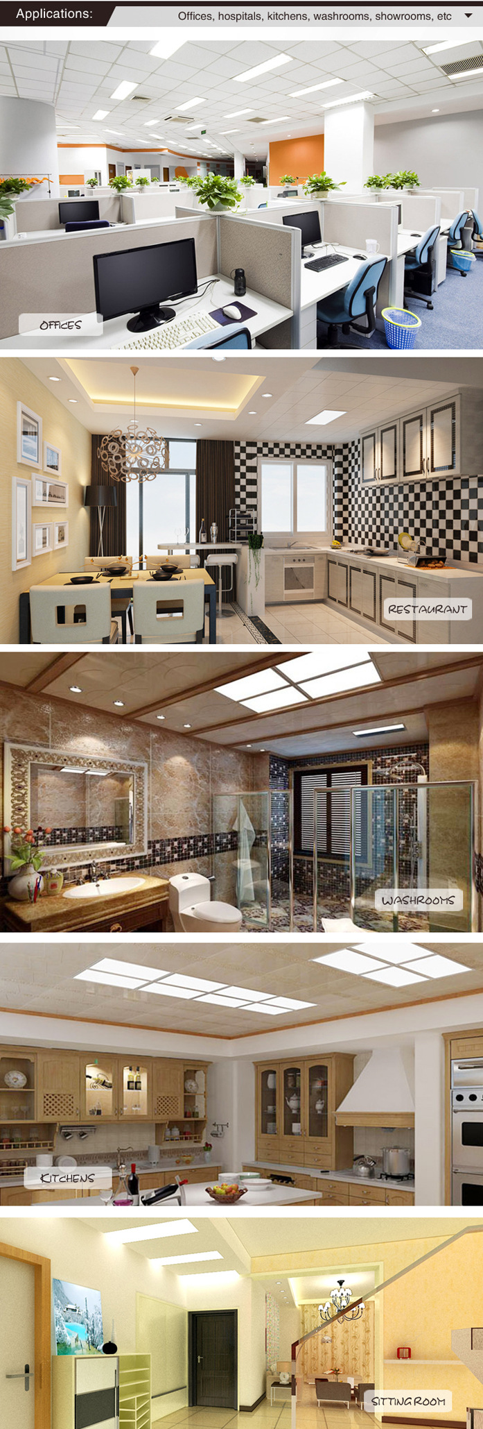 LED PANEL LIGHT SMD 2835 Square LED Ceiling Light LED PANEL LIGHT SMD 2835 Square LED Ceiling Light