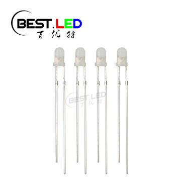 450nm LED 3mm 라운드 상단 확산 블루 LED