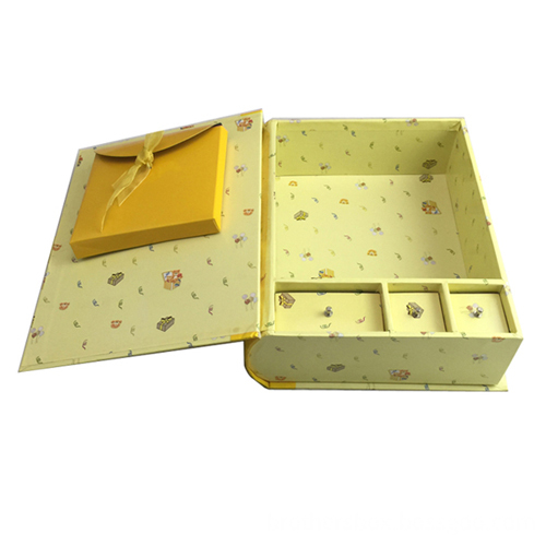 Yellow Drawer Paperboard Keepsake Baby Favor Box