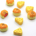 Mixed Simulation 3D Crispy Cheese Resin Handmade Craft Round Bread Food Bead Cabochon Children Kitchen Play Toy Jewelry Diy Deco