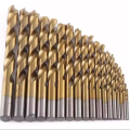 أعلى جودة 19pcs 1-10mm Shank Hss مستقيمة Twist Drill Bit Bit Tistanium twist prick