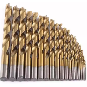 Top quality 19pcs 1-10mm Straight Shank HSS Twist Drill Bit Titanium-Coated Twist Drill Bit Set For Drilling Harder Metals