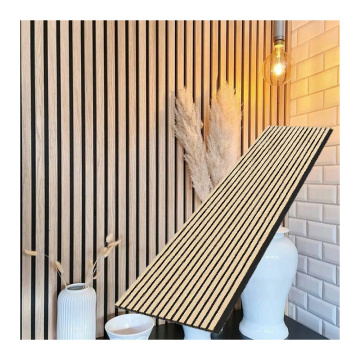 MDF Acoustic Wood Slat Panel Durable Melamine Board