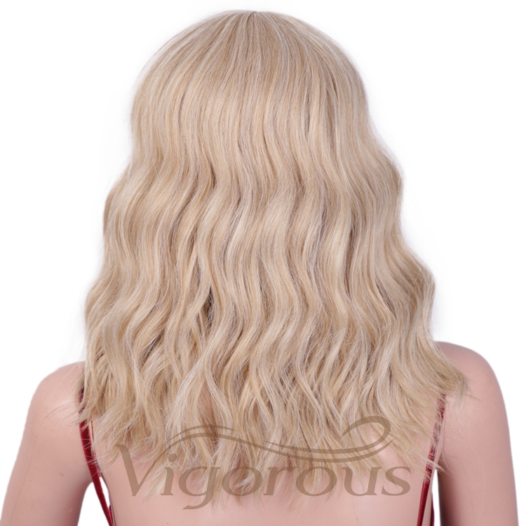 Heat Rrsistant Wholesale Suppliers Fiber Glueless Best Curly Wave Monofilament Color Machine Short Bob Synthetic Hair Wig