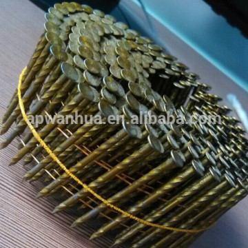 yellow coated pallet coil nails(made in china)