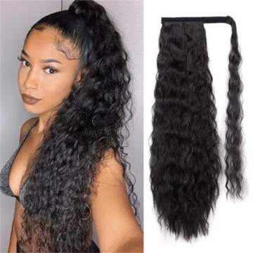 Water Wave Ponytail Human Hair Extensions