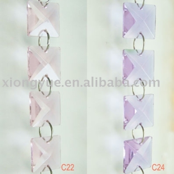 Crystal beaded strands for chandelier decor