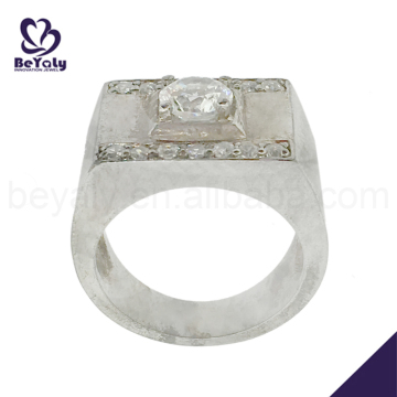 Custom design square design power ring for men