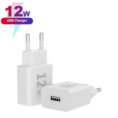 Carregador de parede de 12w plugue da UE para telefone