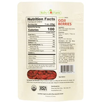 Goji Berry Ruby Goji Farm 8oz package