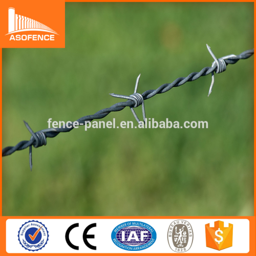 cheap double Twist sheet 14 guage PVC coated barb wire installation