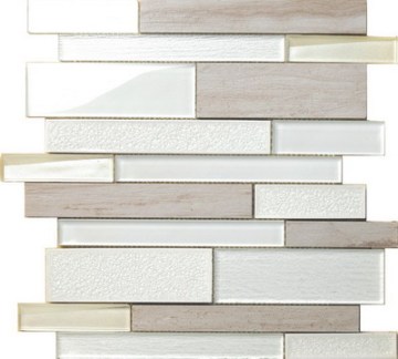 light color marble and glass mosaic